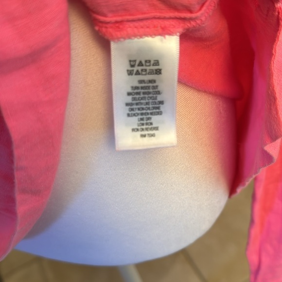 NWT- C&C California Linen Top in Hot Pink Women's size Medium - Picture 7 of 10